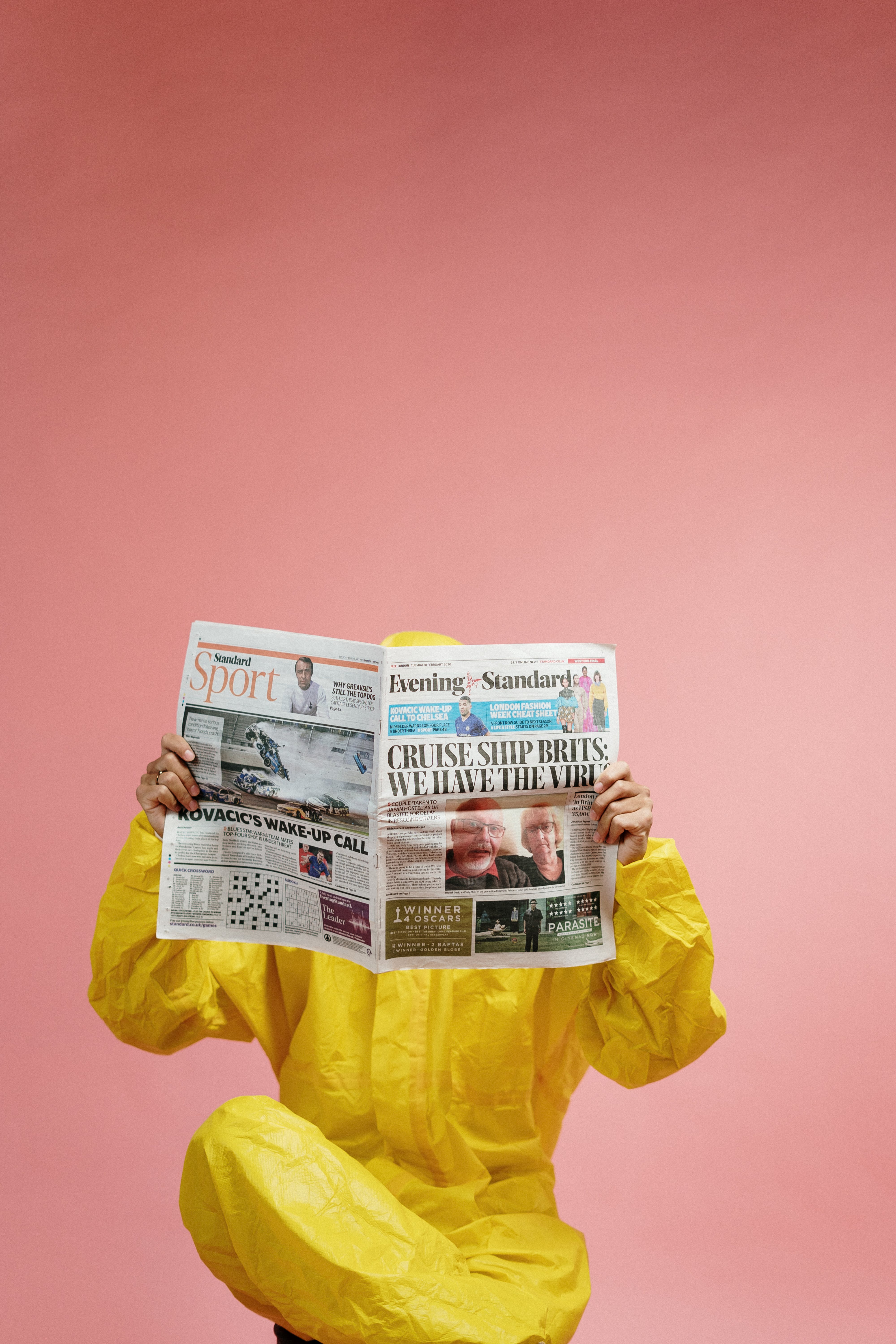 man with a news paper