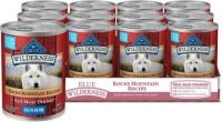 Blue Buffalo Wilderness Rocky Mountain Recipe Red Meat Dinner Senior Grain-Free Canned Dog Food, 12.5-oz, case of 12