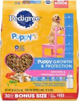 Pedigree Puppy Growth & Protection Chicken & Vegetable Flavor Dry Dog Food, 30-lb bag