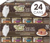Fancy Feast Savory Centers Variety Pack Canned Cat Food, 3-oz, case of 24