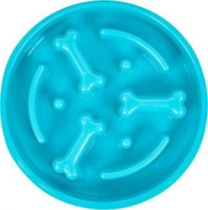 Frisco Bone Shaped Ridges Slow Feed Bowl, 3 Cups